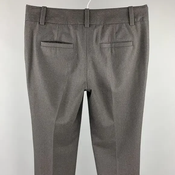 CELINE Size 4 Charcoal Wool Wide Leg Dress Pants